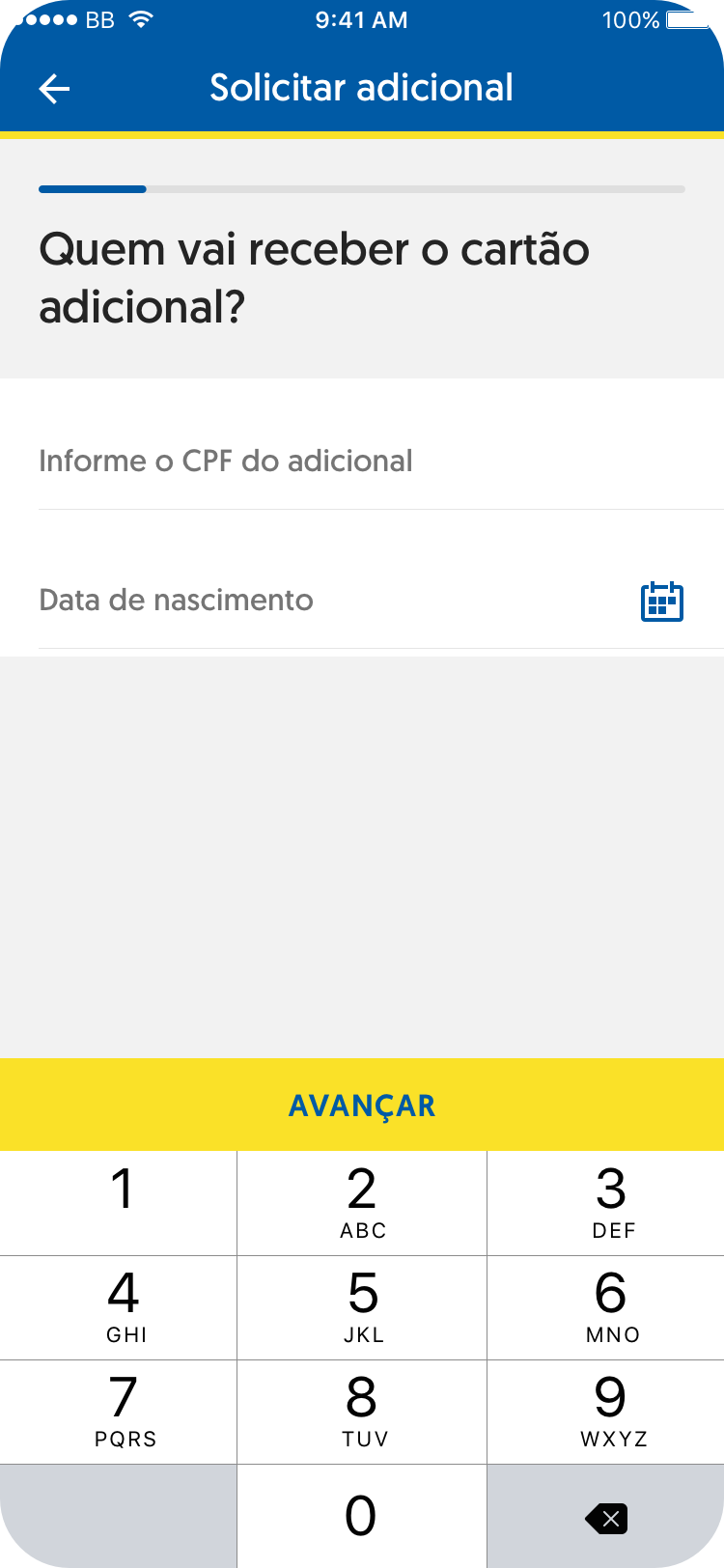 Cartão Adicional - CPF