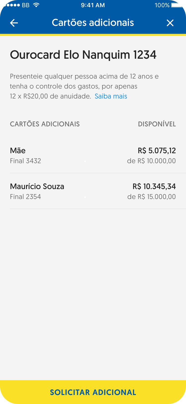 Cartão Adicional