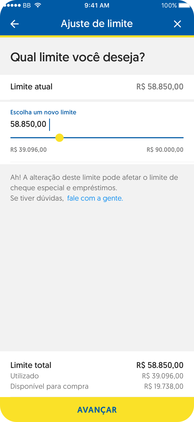 Cartões Ajuste de limite Copy