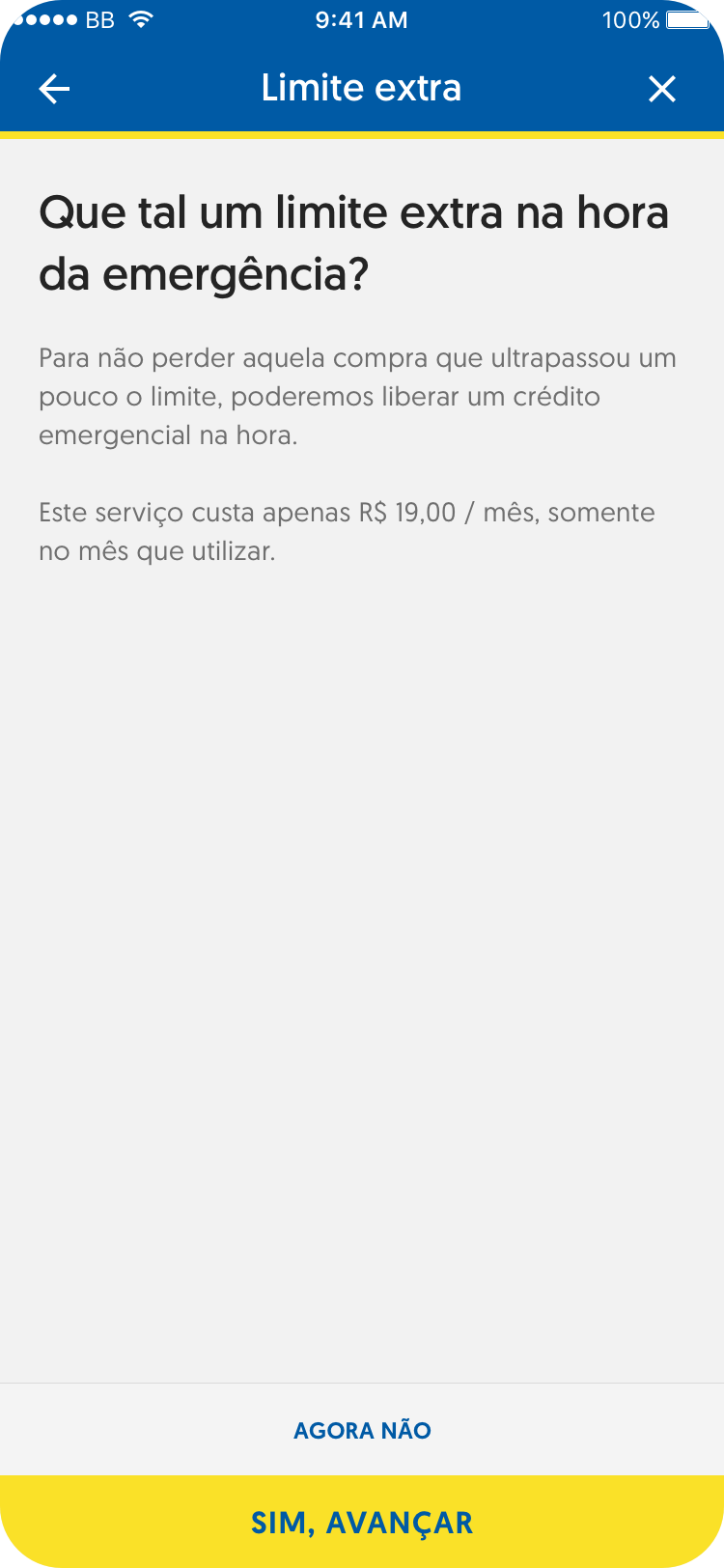 Limite extrapolado ajuste emergencial