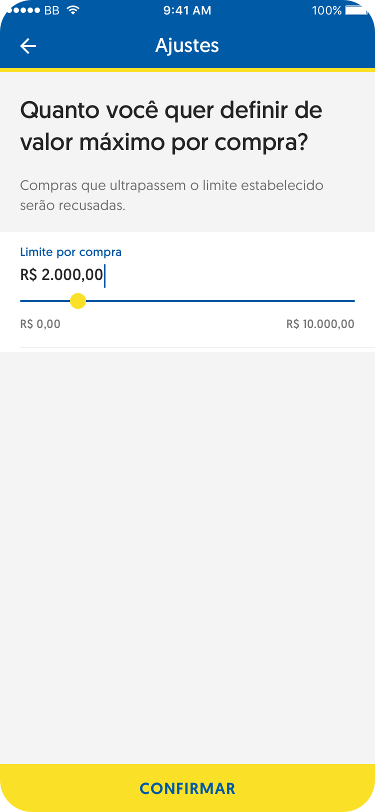 Ourocard-E - Ajustes Limite por compra 2