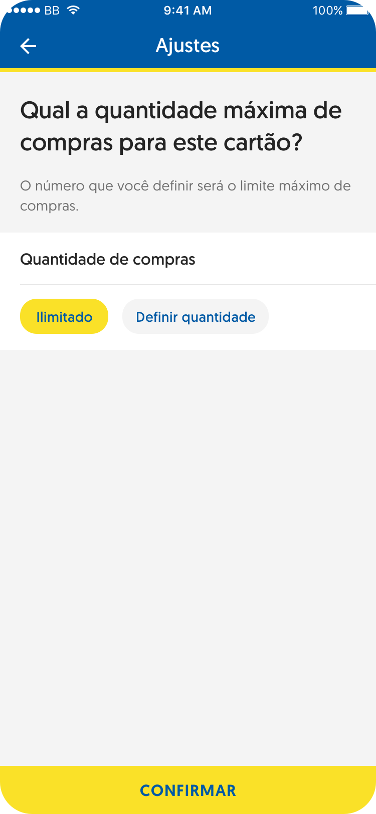 Ourocard-E - Ajustes Quantidade de compras