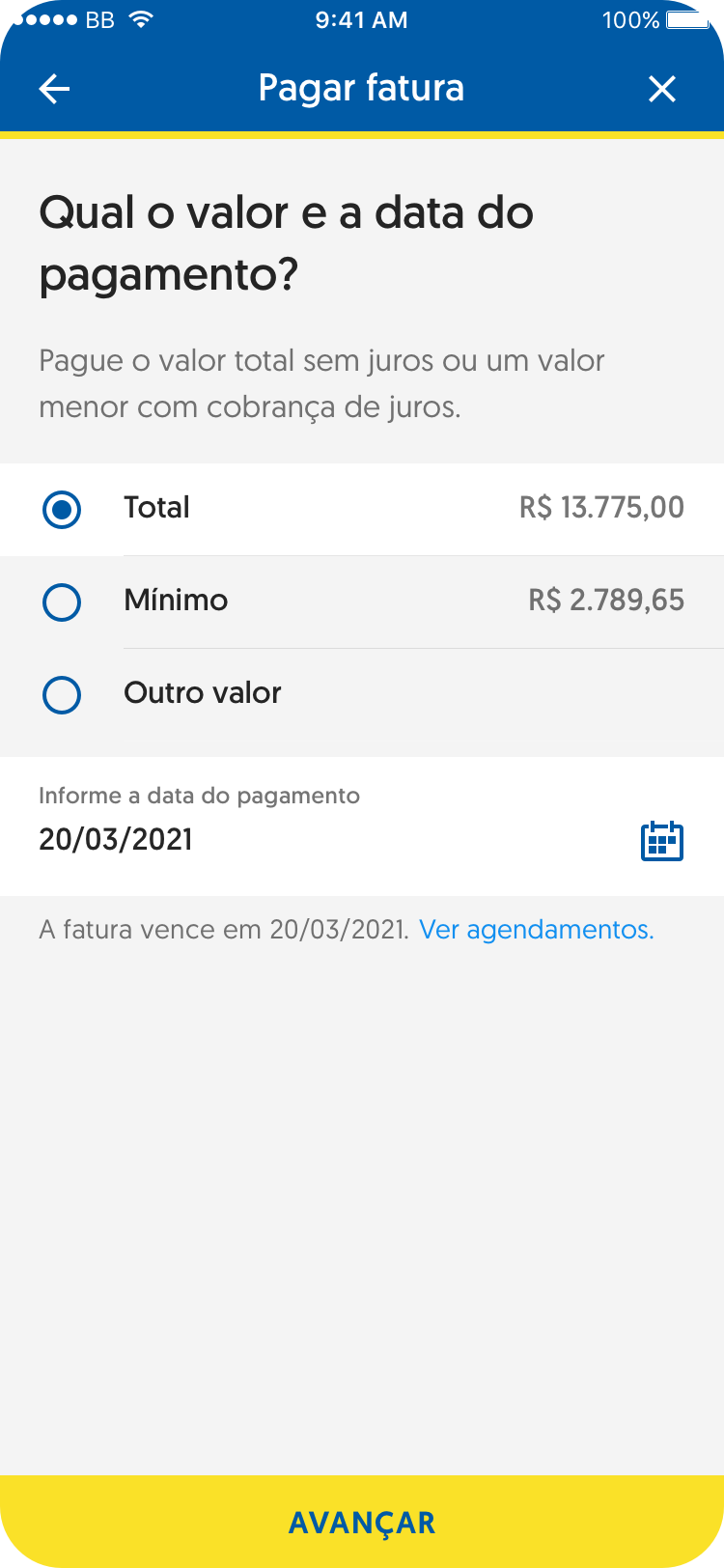 Pagar fatura - Débito Copy